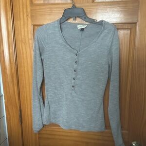 Universal Thread Heather Gray Long Sleeve Top